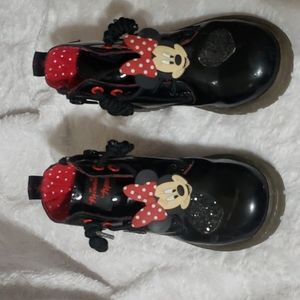 Adorable, black, Minnie Mouse boots